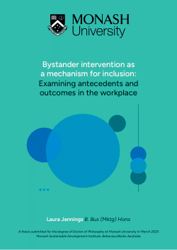 Bystander intervention as a mechanism for inclusion: Examining antecedents and outcomes in the workplace