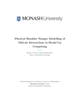 Physical Shoulder Fatigue Modelling of Mid-air Interactions in Heads-Up Computing