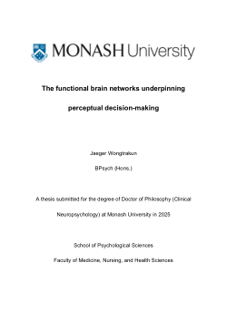 The functional brain networks underpinning perceptual decision-making