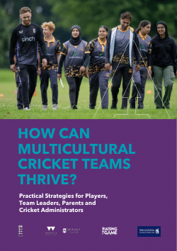 How can multicultural cricket teams thrive? Practical strategies for players, team leaders, parents, and cricket administrators