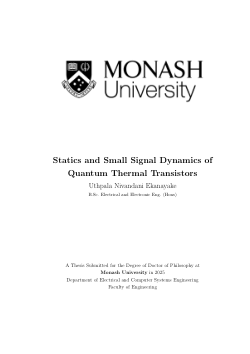 Statics and Small Signal Dynamics of Quantum Thermal Transistors
