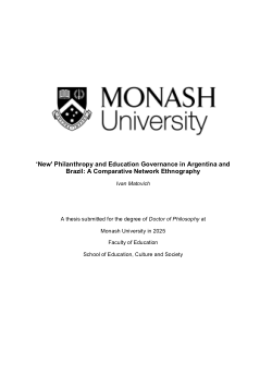 ‘New' Philanthropy and Education Governance in Argentina and Brazil: A Comparative Network Ethnography
