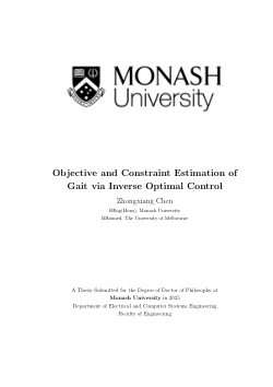 Objective and constraint estimation of gait via inverse optimal control