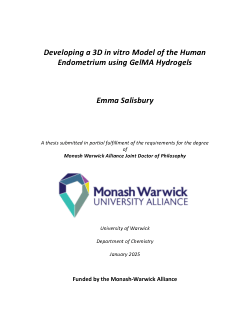 Developing a 3D in Vitro Model of the Human Endometrium using GeIMA Hydrogels