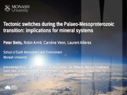 Tectonic switches during the Palaeo-Mesoproterozoic transition: implications for mineral systems