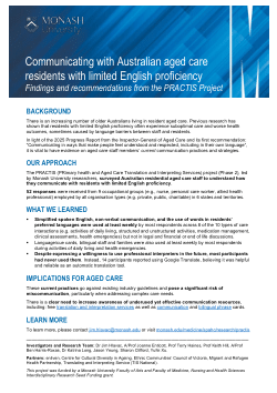 Summary of PRACTIS Phase 2 survey findings