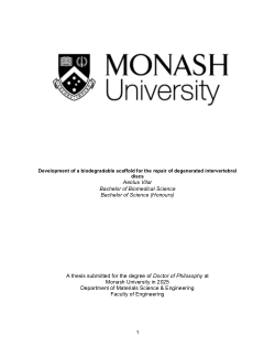 Development of a biodegradable scaffold for the repair of degenerated intervertebral discs
