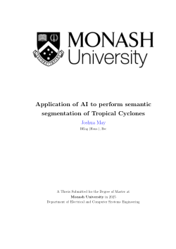 Application of AI to perform semantic segmentation of Tropical Cyclones