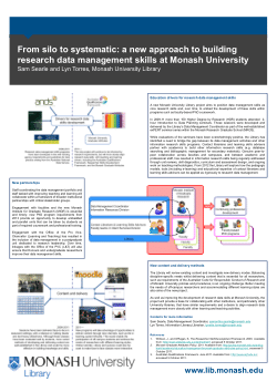 Monash university research data management strategy