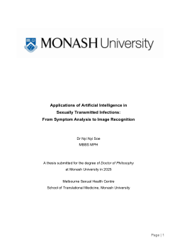 Applications of Artificial Intelligence in Sexually Transmitted Infections: From Symptom Analysis to Image Recognition