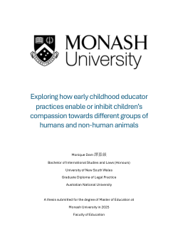 Exploring how early childhood educator practices enable or inhibit children's compassion towards different groups of humans and non-human animals