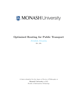 Optimised Routing for Public Transport