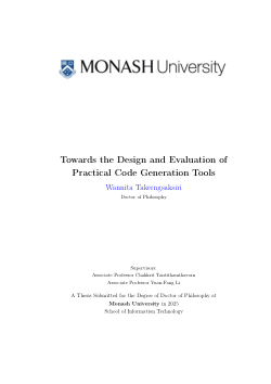 Towards the Design and Evaluation of Practical Code Generation Tools
