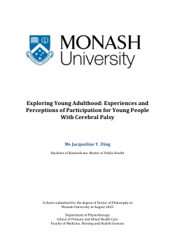 Exploring young adulthood: Experiences and perceptions of participation for young people with cerebral palsy