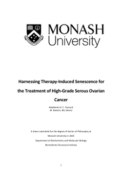 Harnessing Therapy-Induced Senescence for the Treatment of High-Grade Serous Ovarian Cancer