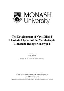 The Development of Novel Biased Allosteric Ligands of the Metabotropic Glutamate Receptor Subtype 5