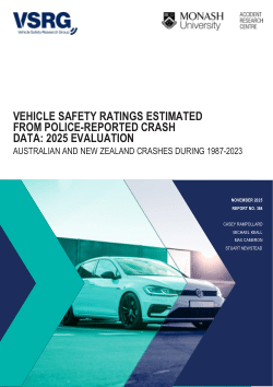 Vehicle Safety Ratings Estimated from Police-Reported Crash Data: 2025 Evaluation - Australian and New Zealand Crashes during 1987-2023.