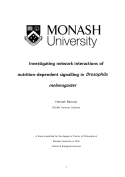 Investigating network interactions of nutrition-dependent signalling in Drosophila melanogaster