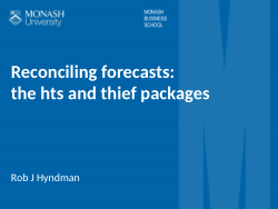Reconciling forecasts: the hts and thief packages