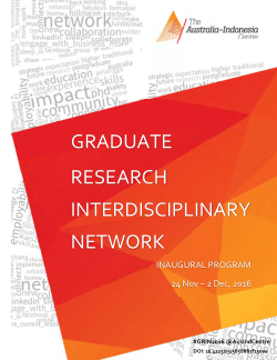 AIC Graduate Research Interdisciplinary Network Inaugural Program Brochure