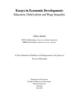 Examples Of Thesis Essays Essays In Economic Development Education Child Labour And Wage Inequality Essay On Healthy Foods also College Essay Paper Format Essays In Economic Development Education Child Labour And Wage What Is Thesis In Essay