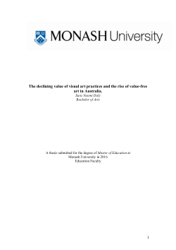 The declining value of visual art practices and the rise of value-free art in Australia