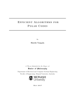 Efficient Algorithms for Polar Codes