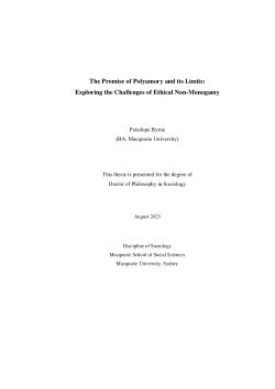 The promise of polyamory and its limits: exploring the challenges of ethical non-monogamy