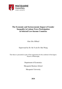The Economic and Socioeconomic Impact of Gender Inequality in Labour Force Participation in Selected Low-Income Countries