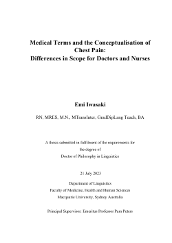 Medical terms and the conceptualisation of chest pain: differences in scope for doctors and nurses