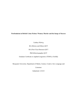 Postfeminism in British crime fiction: women, murder and the image of success