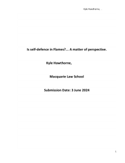 Is self-defence in Flames?... A matter of perspective