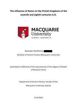 The influence of Rome on the Pictish kingdoms of the seventh and eighth centuries A.D.