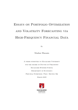 Essays on portfolio optimization and volatility forecasting via high-frequency financial data