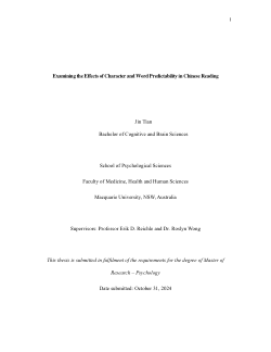 Examining the Effects of Character and Word Predictability in Chinese Reading