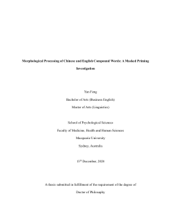 Morphological Processing of Chinese and English Compound Words: A Masked Priming Investigation