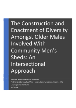 The construction and enactment of diversity amongst older males involved with Community Men's Sheds: an intersectional approach