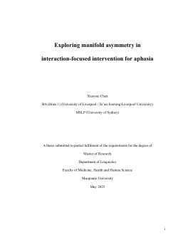 Exploring manifold asymmetry in interaction-focused intervention for aphasia