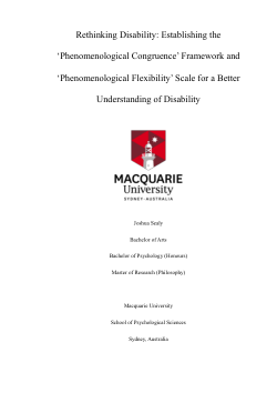 Rethinking disability: establishing the ‘phenomenological congruence’ framework and ‘phenomenological flexibility’ scale for a better understanding of disability
