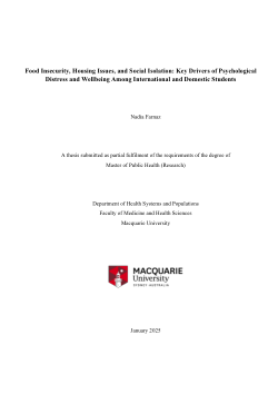 Food Insecurity, Housing Issues, and Social Isolation: Key Drivers of Psychological Distress and Wellbeing Among International and Domestic Students