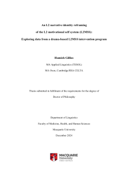 An L2 narrative identity reframing of the L2 motivational self system (L2MSS): exploring data from a drama-based L2MSS intervention program