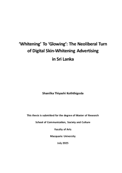 ‘Whitening’ To ‘Glowing’: The Neoliberal Turn of Digital Skin-Whitening Advertising in Sri Lanka