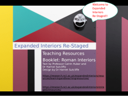 Expanded Interiors Re-Staged - Educational resource pack - Roman Interiors