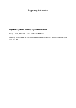 Preprint: Expedient Synthesis of O-Glycosylated amino acids