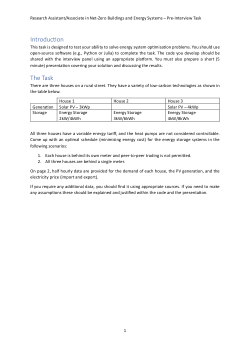 Example power systems pre-interview task (role theme: buildings and energy systems)