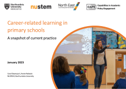 Career-related learning in primary schools: A snapshot of current practice