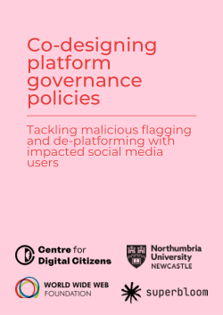 Co-designing Platform Governance Policies: Tackling malicious flagging and de-platforming with impacted social media users