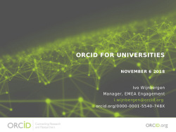 ORCID for Universities