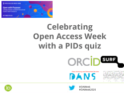 20201022 Celebrate Open Access Week with a PIDs quiz