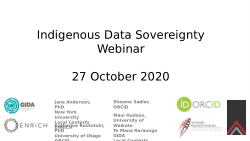 Indigenous Data Sovereignty Webinar